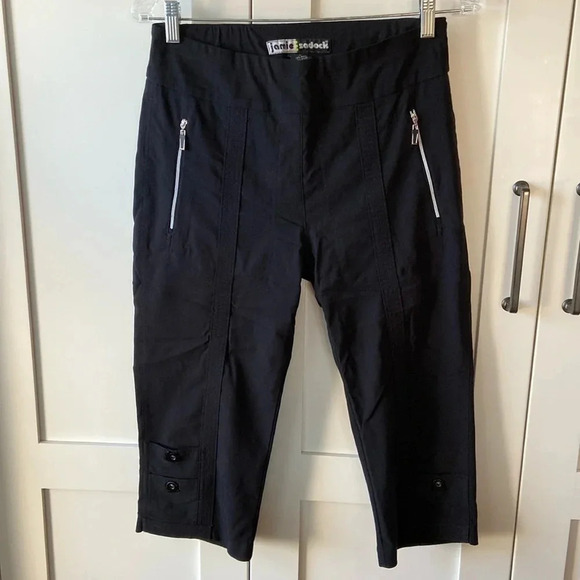 Jamie Sadock Jet Capri Pants Women's 6 Pull On Zipper Pockets Stretch Golf EUC - Picture 1 of 11